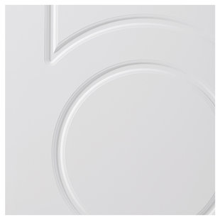 Ovalo Pre-Hung White Laminated Traditional Interior Door in-Swing Left/Right