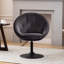 Fauteuil demi-tonneau pivotant en velours l 26,7 po Askerby-2061637088