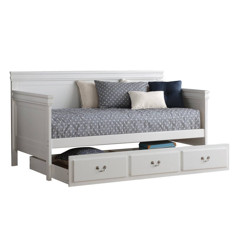 Titus Twin Platform Daybed With Trundle, White