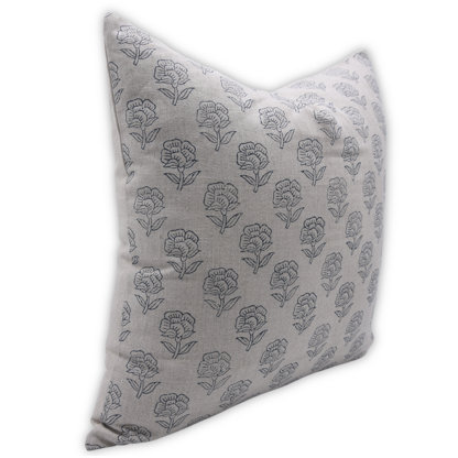Block Print Throw Pillow Cover MNHGRTLSquare
