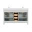 60" Finish Solid Wood Sink Vanity With 1' Artificial Stone Top-536284936-536284928