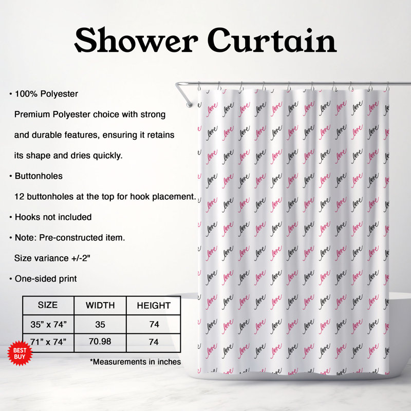 Rideau de douche Premium 18, H 74 po x l 71 po, Blanc