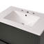 Meuble-lavabo de 30 po avec lavabo en céramique et tiroirs pleine extension, glissières de tiroir à fermeture en douceur, conception cannelée, vert-814021753