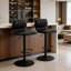 Ensemble de 2 tabourets de bar, tabourets de bar pivotants en cuir d'unité centrale modernes, chaises de bar à hauteur de comptoir-2073413582
