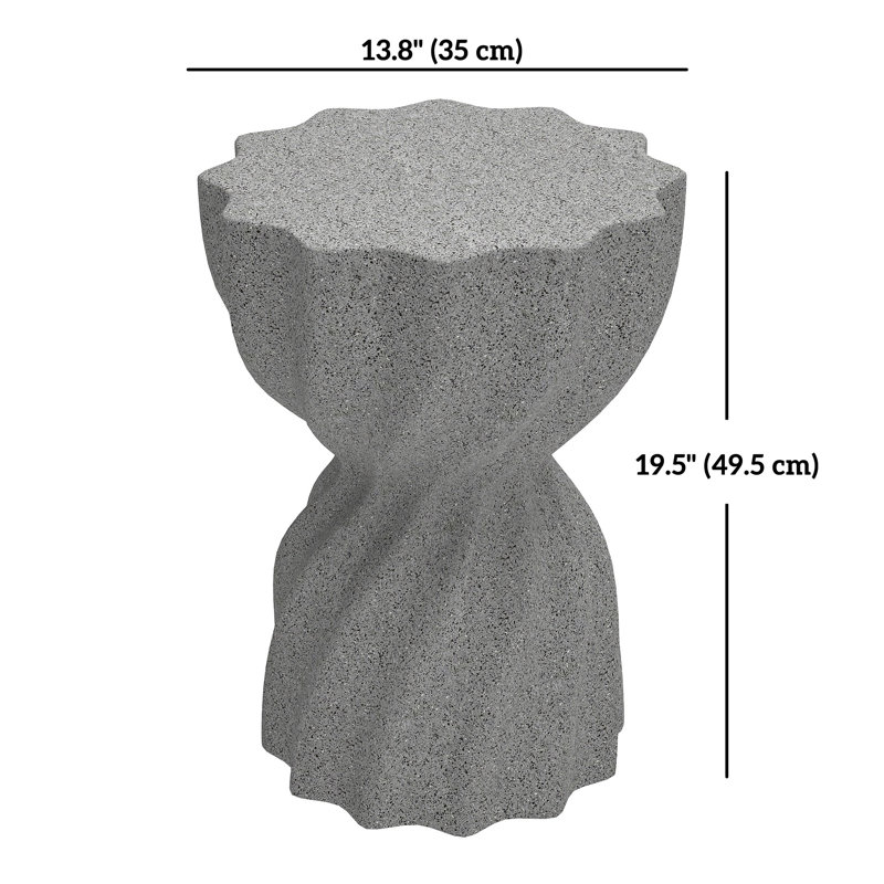 Tabouret de jardin décoratif en spirale