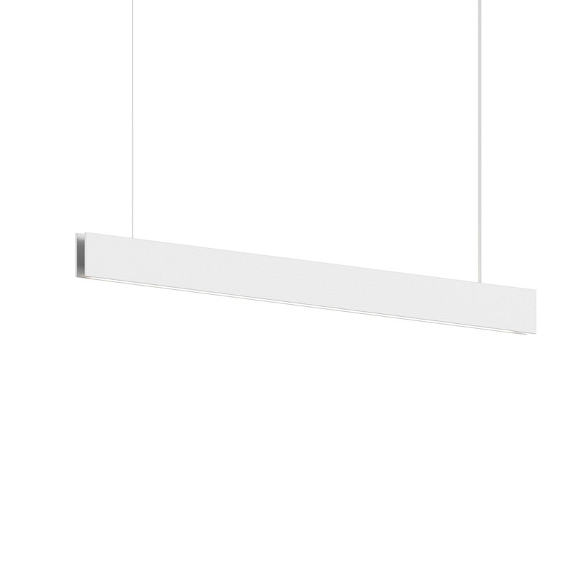 Lithe 1 - Light LED Kitchen Island Pendant, Textured White, 2.25" H x 36" W x 0.75" D