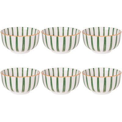 set of 6 Bowl Stamped 4.5" CitrusBurst