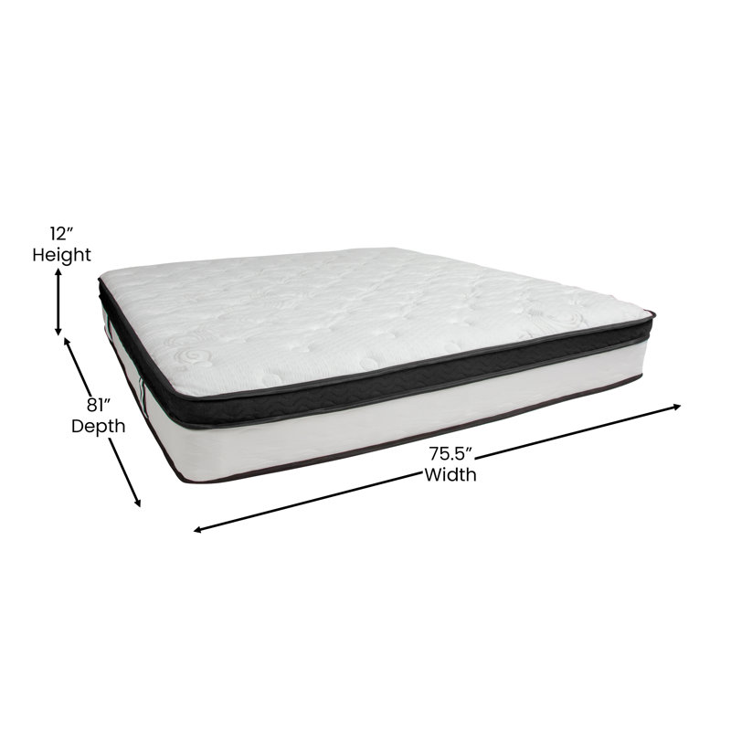 Marcum Medium Tight Top Innerspring and Memory Foam Hybrid Mattress, King
