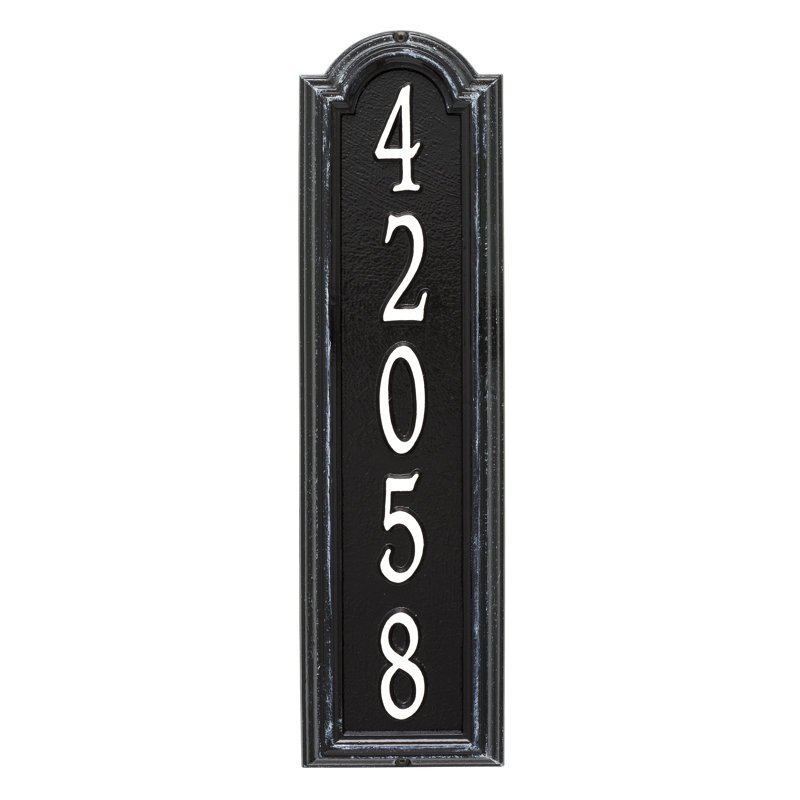 Plaque d'adresse murale personnalisée Manchester, Oui, Noir / Blanc