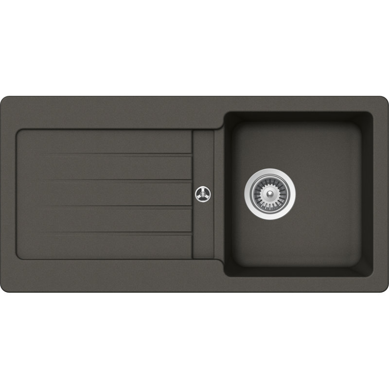 Schock Single Bowl Inset Kitchen Sink, Asphalt