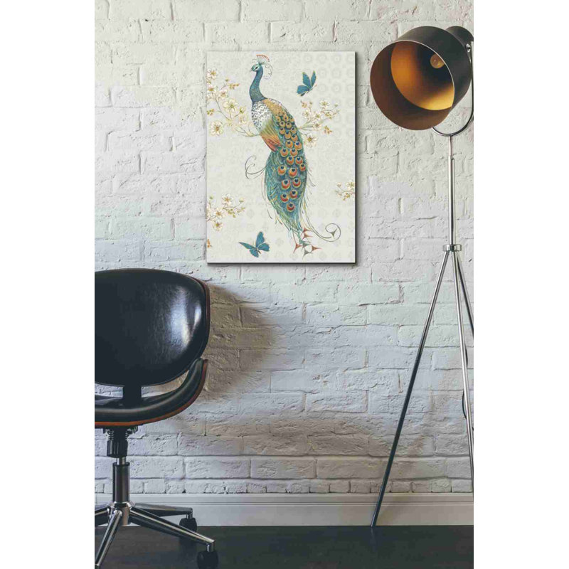 «Ornate Peacock XA» par Daphne Brissonnet, reproduction sur toile tendue, H 26 po x l 18 po x P 0,75 po