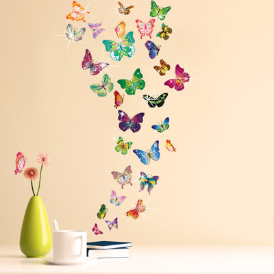 Ensemble de décalcomanie murale swarovski papillon 38 Cote-Crosskill