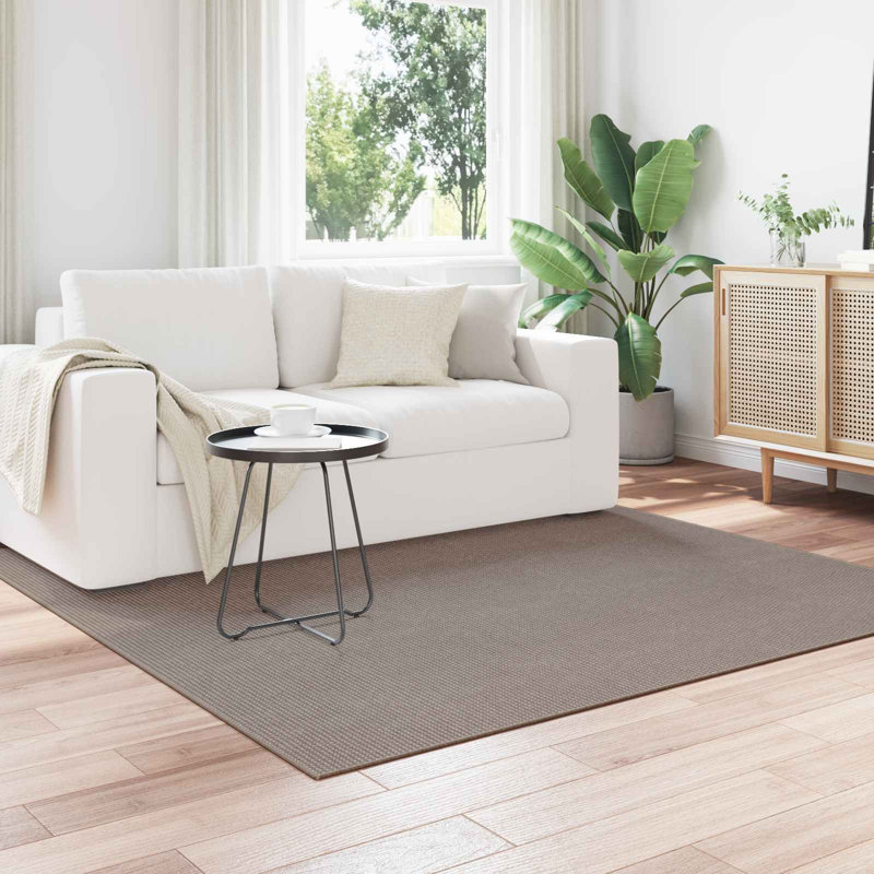 Modern Indoor Rug, Square 120 cm, Taupe