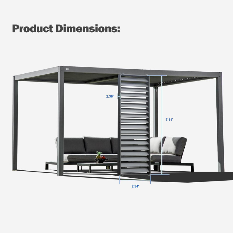 Accessoires pour pergola d'extérieur, Gris