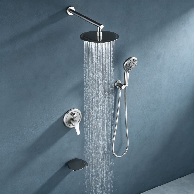 Système de douche à pluie mural avec robinet de baignoire Topcraft