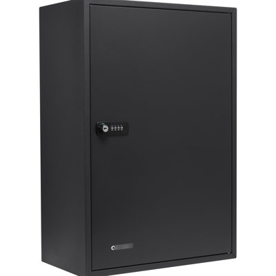 Armoire en acier noir à 300 clés avec serrure à combinaison - Fixation murale pour une gestion organisée et sécurisée.