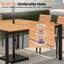 Ensemble repas pour 8 personnes en aluminium avec chaises empilables et trou pour parasol-1680437021-1680437023