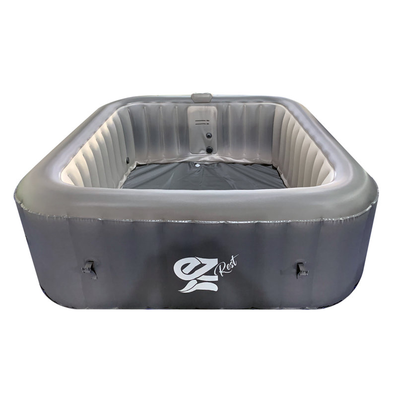 6-Seat Inflatable Pool Spa with Light - Portable Hot Tub Spa with Remote Control