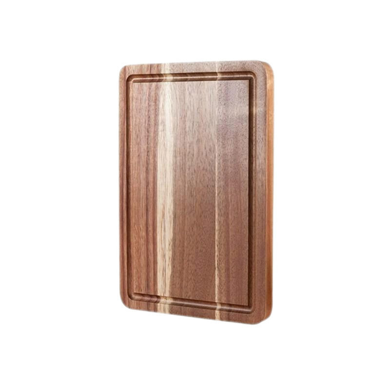 Planche à découper en bois massif avec poignées de cuisine, C