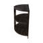 Console demi-lune avec 2 tablettes ouvertes