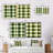 Uk Green Plaid Elegance - Abstract Shapes Square Collage Set Of 2-101849442-101849443