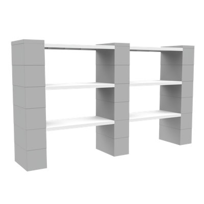 EverBlock 3 Level Double Shelving Kit