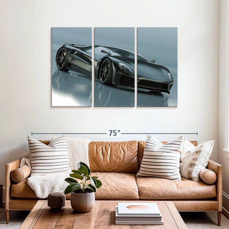 Mehar noir brillant Supercar, H 36 po x l 57 po