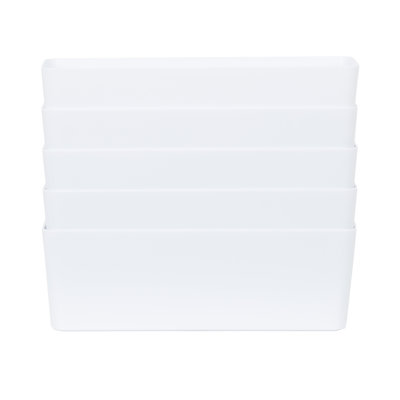 Wham Studio Basket 2.01 Rectangular Pack of 5 Ice White