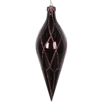 12" Glitter Net Finial Christmas Ornament