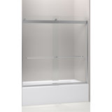 Levity 59.63" x 59.75" Bypass Bath Door with CleanCoat® Technology