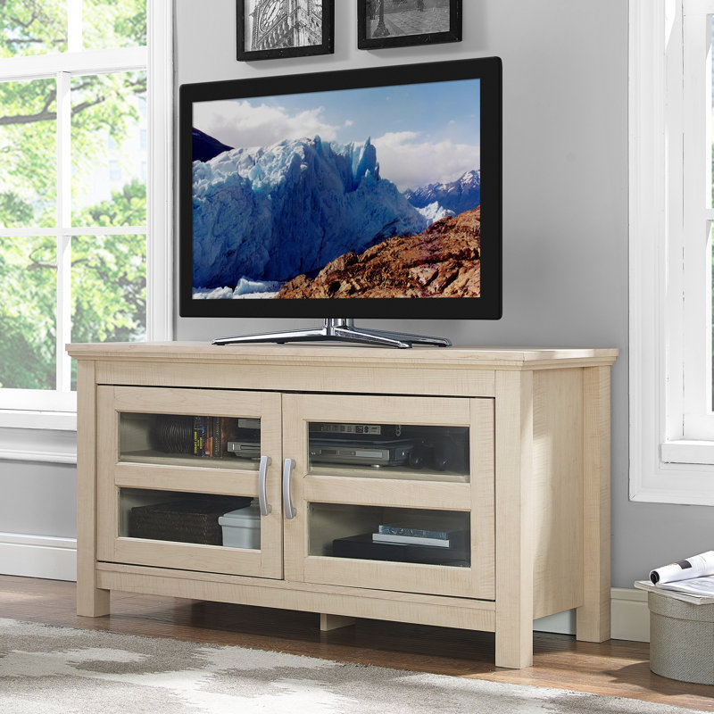 Acantha Unfinished TV Stand for TVs up to 50", Light Maple