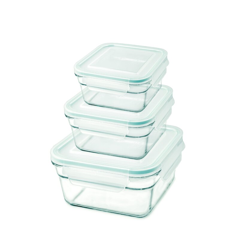 Glasslock 19-Cup Rectangle Handy Container,White