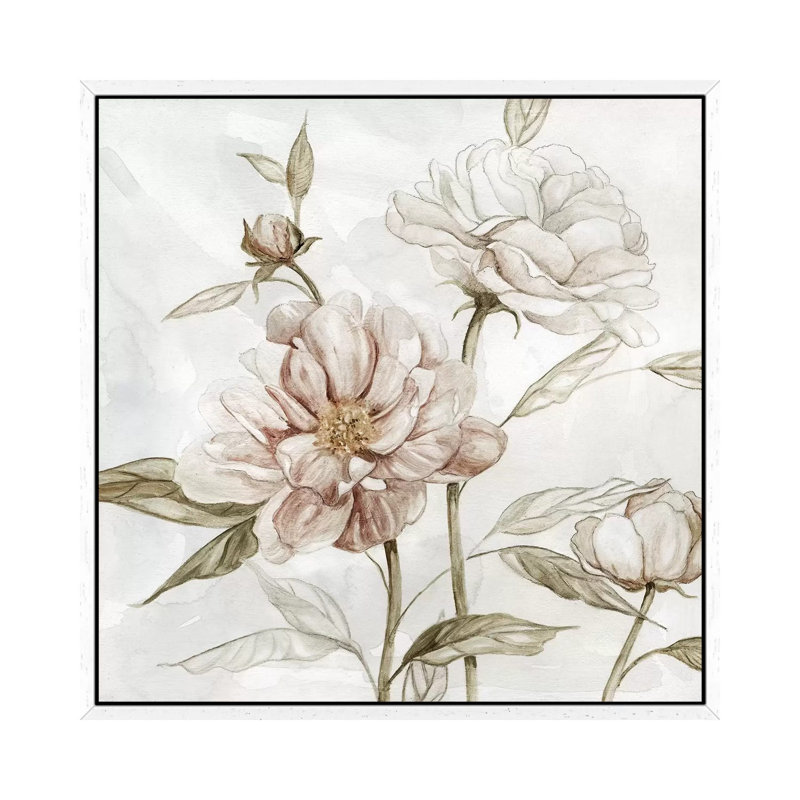 Washed Botanical II by Carol Robinson - Print on Canvas, White Framed, 66.04 cm H x 66.04 cm W