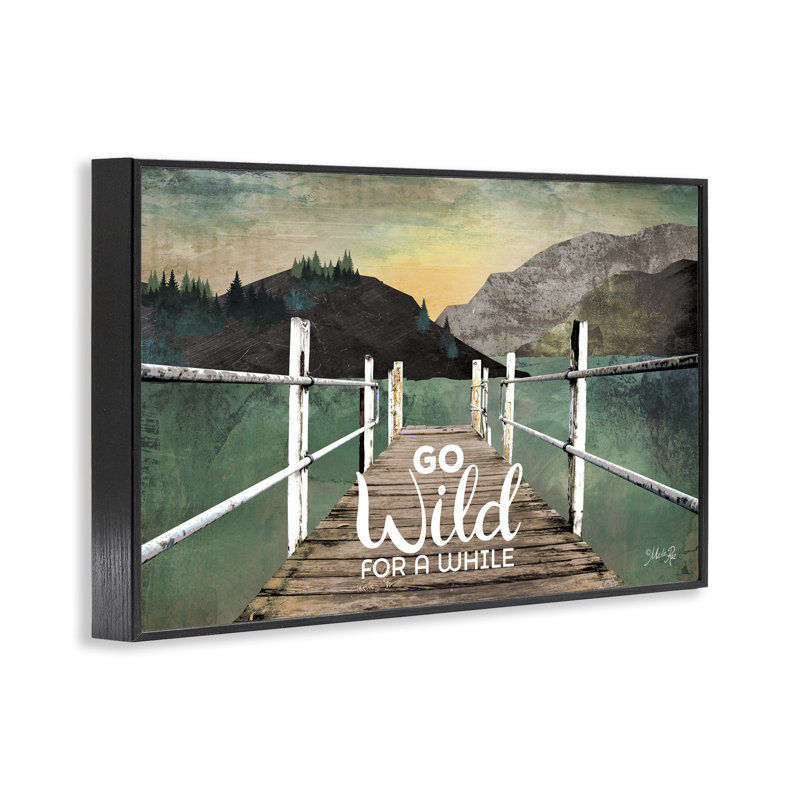 Go Go rustic phrase, estampe numérique encadrée par Marla Rae, Giclée encadrée noir minuit, H 16 po x l 24 po