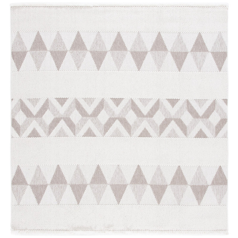 Lotus Performance Geometric Rug, Square 6'7"