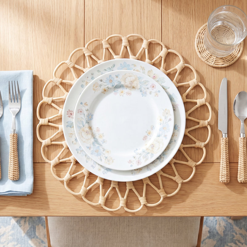 Anika Jute Round Placemat, Natural