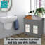 Fabric Rolling Laundry Basket with Handles-71296763