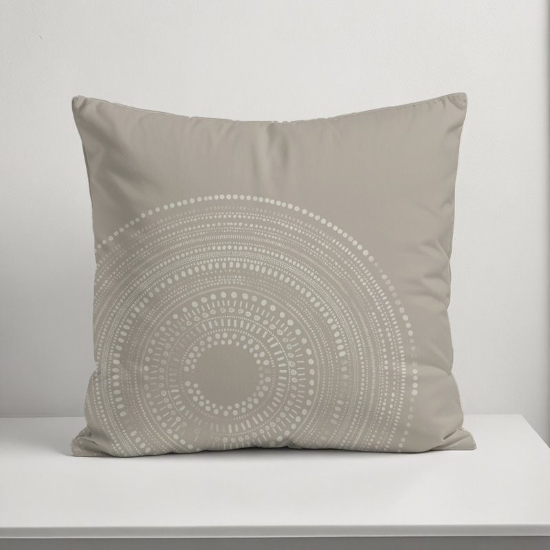 Abstract Outdoor Reversible Throw Pillow, Gray
