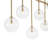 7-Light Modern Linear Clear Glass Chandelier