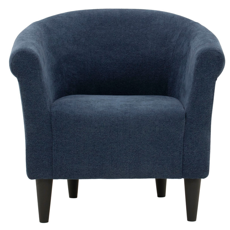 Liam Upholstered Barrel Chair, Chantel Parisian Performance Velvet