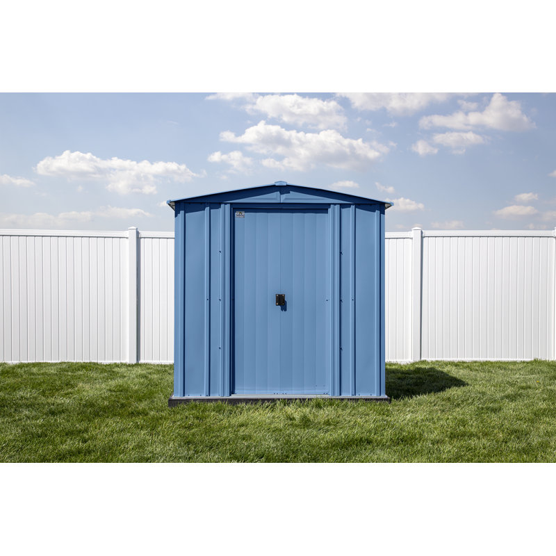 Arrow Classic Steel Storage Shed, Blue, 6 ft. W x 7 ft. D