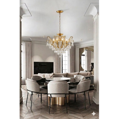 Beanca 8-Light Chandelier With Crystal Accents