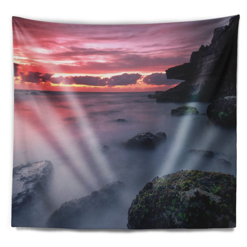 Tapisserie de plage samarra de mer shore de mer, H 50 po x l 60 po