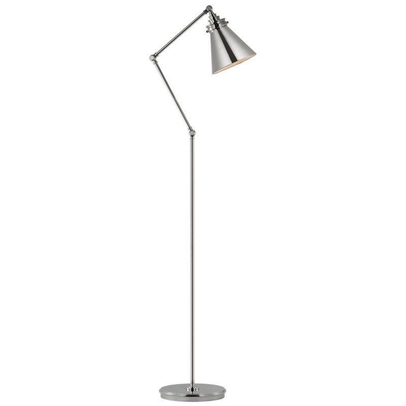 Parkington Task Floor Lamp, Polished Nickel