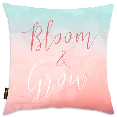 Bloom and Grow Pastel Throw Pillow Cover & Insert