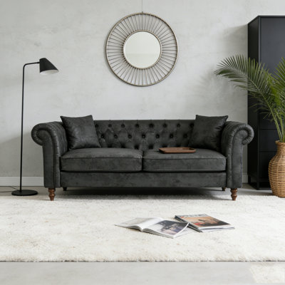 83"Chesterfield ‌tech Fabric Sofa