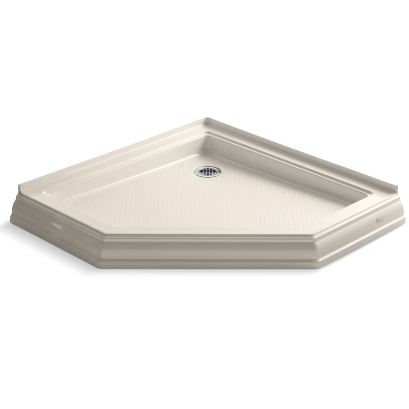 Base de douche Memoir® 42 "x 42" Neo-Angle, Rose tendre