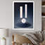 Retro Harmony Geometric In Blue I, reproduction d'art sur toile-557030870-557030862