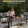 9-Person Sofa Seating Group With Fire Pit