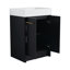 Meuble-lavabo autoportant avec lavabo en résine